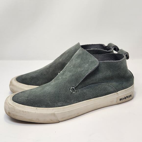 SeaVees Women Huntington Middie Suede Slip On Ankle Sneaker Size 9 Blue Gray - Picture 5 of 9